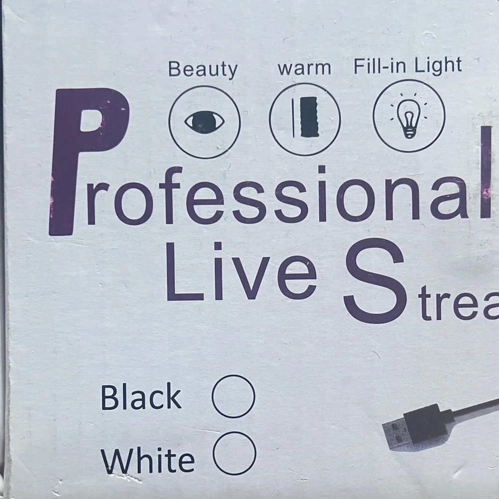 Professional Live Stream Ring Light with Clip On